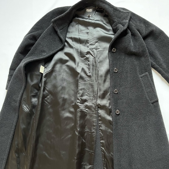 Hilary Radley Vintage Long Black Front Pockets Llama Winter Coat Jacket Size 10 - Picture 5 of 15